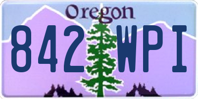 OR license plate 842WPI