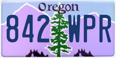 OR license plate 842WPR
