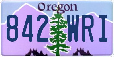 OR license plate 842WRI