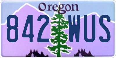 OR license plate 842WUS