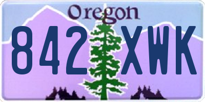 OR license plate 842XWK