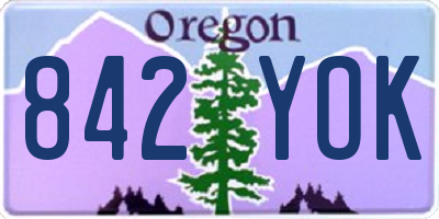 OR license plate 842YOK