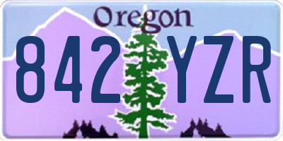 OR license plate 842YZR