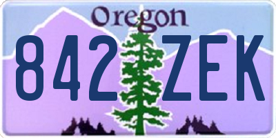 OR license plate 842ZEK