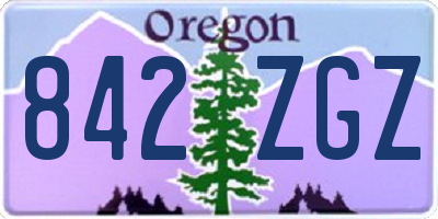OR license plate 842ZGZ