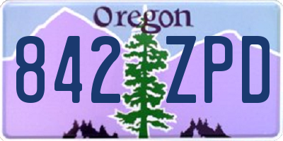 OR license plate 842ZPD