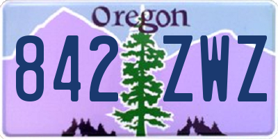 OR license plate 842ZWZ