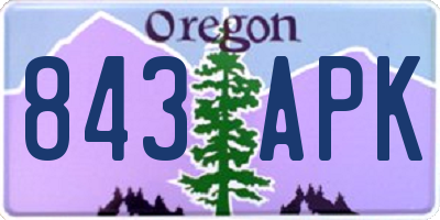 OR license plate 843APK