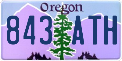 OR license plate 843ATH