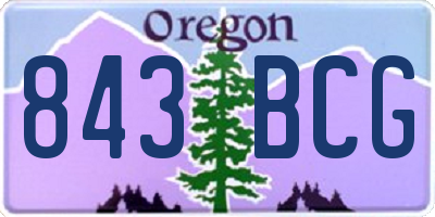 OR license plate 843BCG