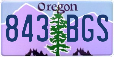 OR license plate 843BGS