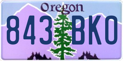 OR license plate 843BKO
