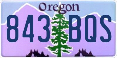 OR license plate 843BQS