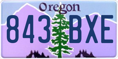 OR license plate 843BXE
