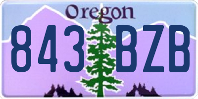 OR license plate 843BZB