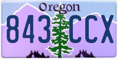 OR license plate 843CCX