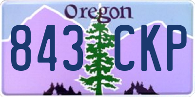 OR license plate 843CKP