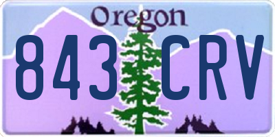 OR license plate 843CRV