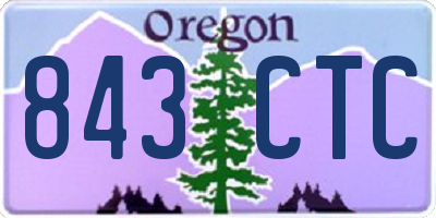 OR license plate 843CTC
