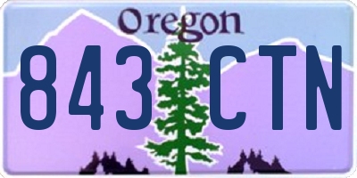 OR license plate 843CTN