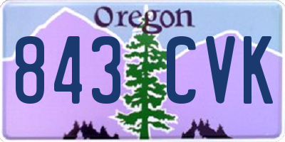 OR license plate 843CVK