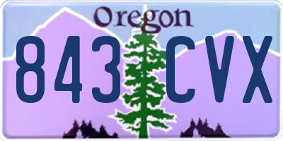 OR license plate 843CVX