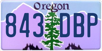 OR license plate 843DBP