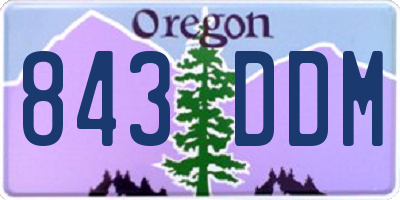 OR license plate 843DDM