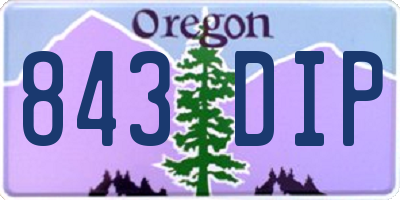 OR license plate 843DIP