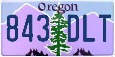 OR license plate 843DLT