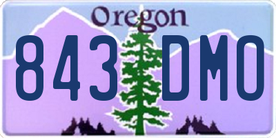 OR license plate 843DMO