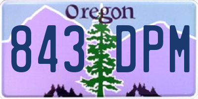 OR license plate 843DPM
