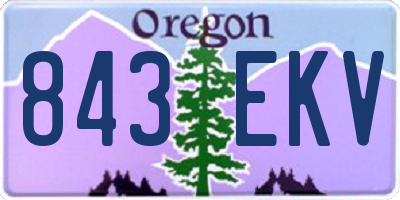 OR license plate 843EKV