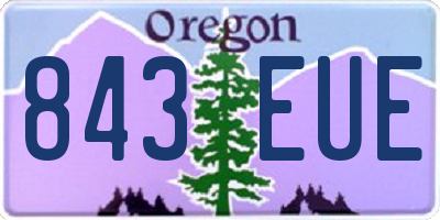 OR license plate 843EUE