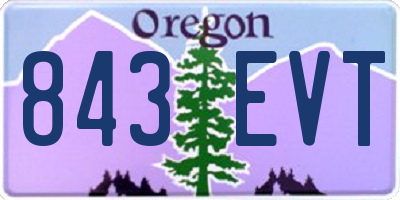OR license plate 843EVT