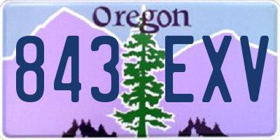 OR license plate 843EXV