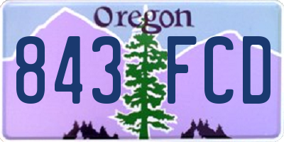 OR license plate 843FCD