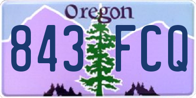 OR license plate 843FCQ