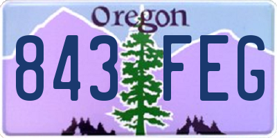 OR license plate 843FEG