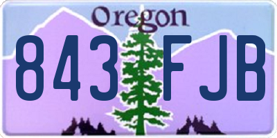 OR license plate 843FJB