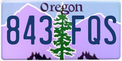 OR license plate 843FQS