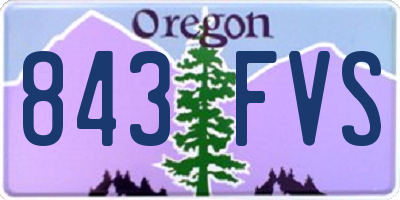 OR license plate 843FVS