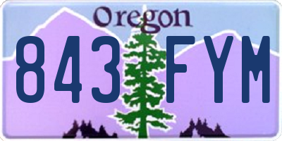 OR license plate 843FYM