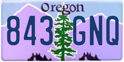 OR license plate 843GNQ