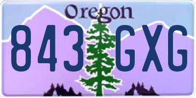 OR license plate 843GXG