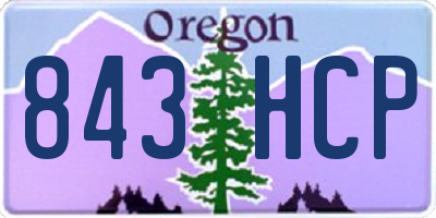 OR license plate 843HCP