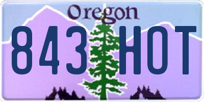 OR license plate 843HOT