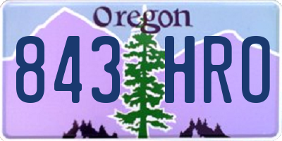 OR license plate 843HRO