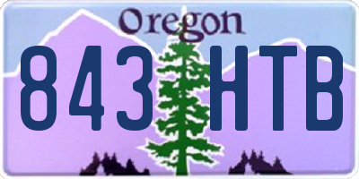 OR license plate 843HTB