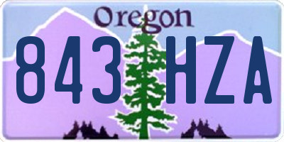 OR license plate 843HZA
